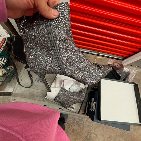 INC International Concepts Women's Glittery Silver Boots - Picture 15 of 16